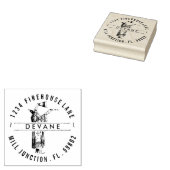 Briefmarke der Vintagen Wizard-Rücksendeadresse Gummistempel (Stempel)