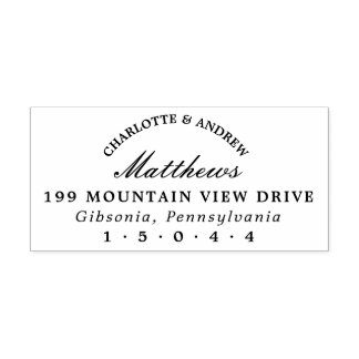 Briefmarke der Vor- und Nachnamen Rücksendeadresse Gummistempel