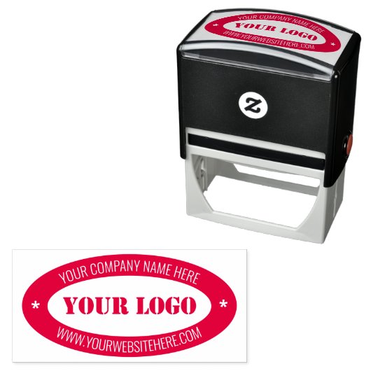 Briefmarke der Website mit Ihrem Logo Beruflich Permastempel (Beispiel)