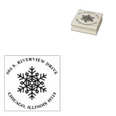 Briefmarke der Weihnachtsfeier mit Schneeflocken Gummistempel (Stempel)