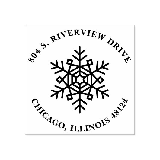 Briefmarke der Weihnachtsfeier mit Schneeflocken Gummistempel (Prägung)