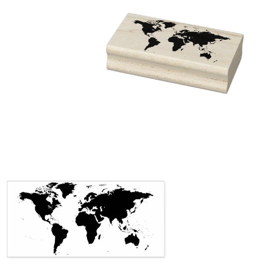 Briefmarke der Weltkarte Gummistempel (Stempel)