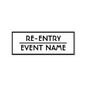 Briefmarke der Wiedereinreise Gummistempel (Prägung)