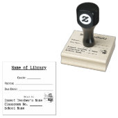 Briefmarke des Bibliotheksbuches mit Fälligkeitsda Gummistempel (Stempel)