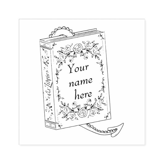 Briefmarke des Buchdrachenbuchs Gummistempel (Prägung)