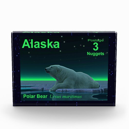 Briefmarke des Eiskantenbärs Fotoblock (Vorderseite)