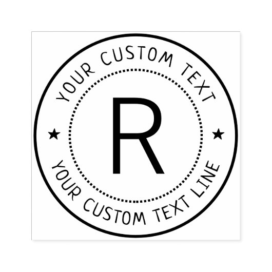 Briefmarke des formalen Monogramms Gummistempel (Prägung)