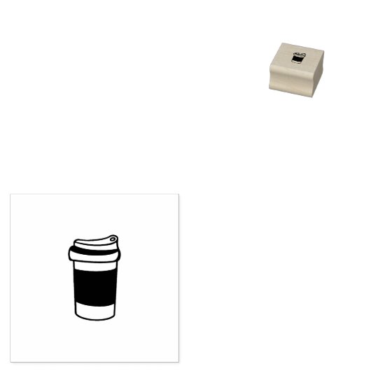 Briefmarke des Kaffeecups Gummistempel (Stempel)