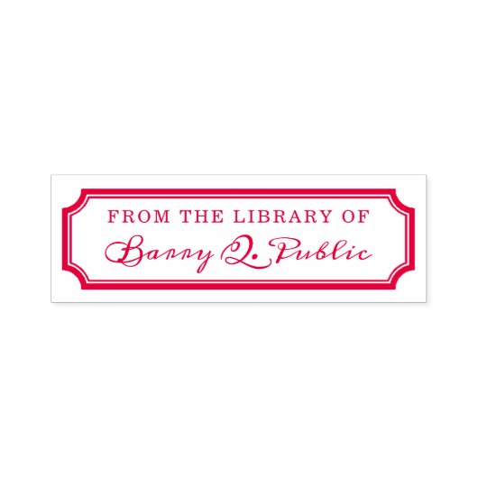 Briefmarke des klassischen Notched Border Library- Permastempel (Design)