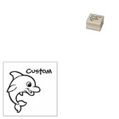 Briefmarke des Lehrers - Cartoon Dolphin Gummistempel (Stempel)