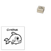 Briefmarke des Lehrers - Cartoon Fish Gummistempel (Stempel)