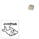 Briefmarke des Lehrers - Cartoon Shark Gummistempel (Stempel)