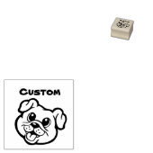 Briefmarke des Lehrers - Mops Puppy Gummistempel (Stempel)