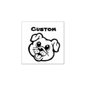 Briefmarke des Lehrers - Mops Puppy Gummistempel (Prägung)