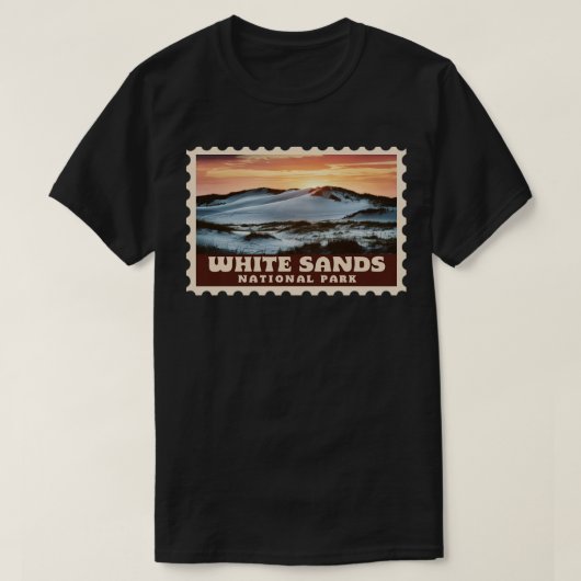 Briefmarke des Nationalparks White Sands T-Shirt (Design vorne)