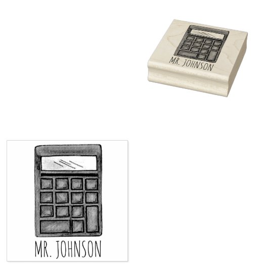 Briefmarke des personalisierten Mathematiklehrers Gummistempel (Stempel)