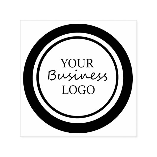 Briefmarke des Schwarzen Rundlogos Permastempel (Design)