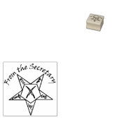 Briefmarke des Sekretariats der OES Gummistempel (Stempel)