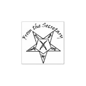 Briefmarke des Sekretariats der OES Gummistempel (Prägung)