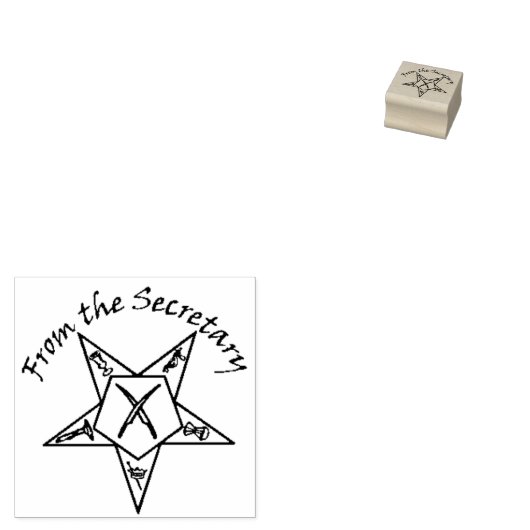 Briefmarke des Sekretariats der OES Gummistempel (Stempel)