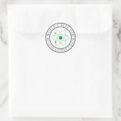 Briefmarke des Vaters Runder Aufkleber (Tasche)