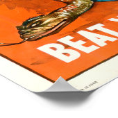 BRIEFMARKE des Zweiten Weltkriegs "Em Out! Poster (Ecke)