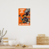 BRIEFMARKE des Zweiten Weltkriegs "Em Out! Poster (Küche)