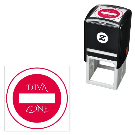 Briefmarke "Diva Zone" Permastempel (Beispiel)