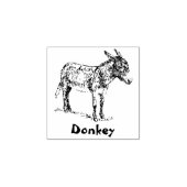 Briefmarke DONKEY TIERE Gummistempel (Prägung)