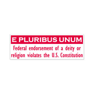 Briefmarke E PLURIBUS UNUM - rot/groß Permastempel