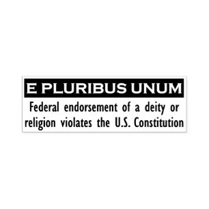 Briefmarke E PLURIBUS UNUM - Schwarzes/großes Permastempel
