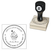 Briefmarke | Elegantes, hausgemachtes Bäckereilogo Gummistempel (Stempel)