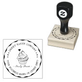 Briefmarke | Elegantes, hausgemachtes Bäckereilogo Gummistempel (Stempel)