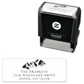 Briefmarke | Familienname und Rücksendeadresse Permastempel (Beispiel)