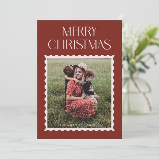 Briefmarke Feiertagskarte (Stehend Vorderseite)