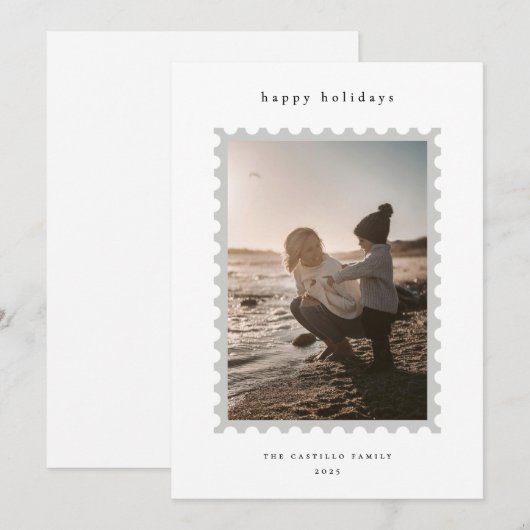 Briefmarke Feiertagskarte (Vorne/Hinten)