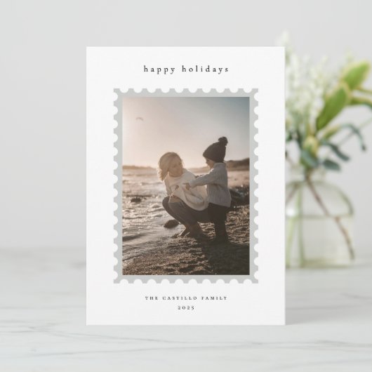 Briefmarke Feiertagskarte (Stehend Vorderseite)