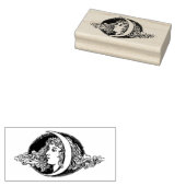 Briefmarke "Female Face with Moon" Gummistempel (Stempel)