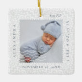 Briefmarke-Foto mit weißer Spitze Keramikornament (Vorderseite)