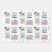 Briefmarke Fotos und Pine Tree Doodle Geschenkpapier Set (Vorderseite)