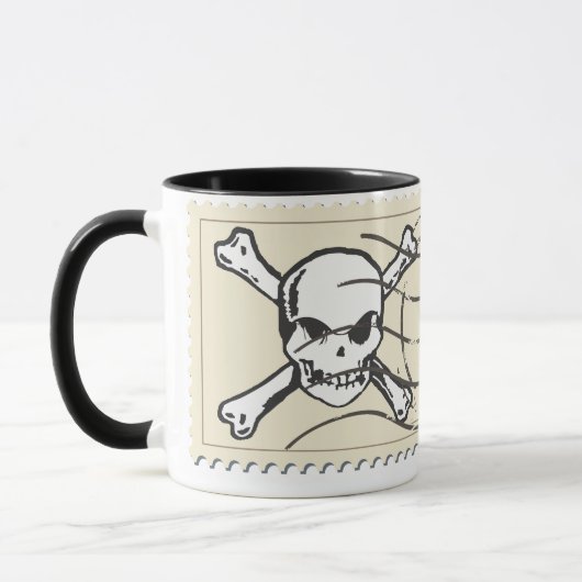 Briefmarke "Funny Skull" 5 Tasse (Links)