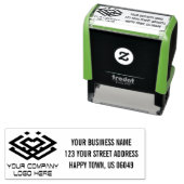 Briefmarke für Adressbezeichnungen mit Logos Permastempel (Beispiel)