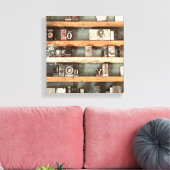 Briefmarke für antike Druckblöcke Leinwanddruck (Insitu (Wohnzimmer))