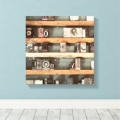 Briefmarke für antike Druckblöcke Leinwanddruck (Insitu (Holzboden))