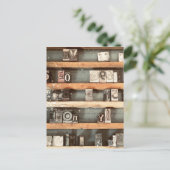 Briefmarke für antike Druckblöcke Postkarte (Stehend Vorderseite)