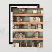 Briefmarke für antike Druckblöcke Postkarte (Vorne/Hinten)