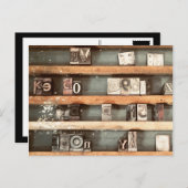 Briefmarke für antike Druckblöcke Postkarte (Vorne/Hinten)