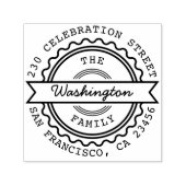 Briefmarke für benutzerdefinierte Familienname und Permastempel (Design)