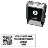 Briefmarke für benutzerdefinierte QR-Code-Info Nam Permastempel (Beispiel)