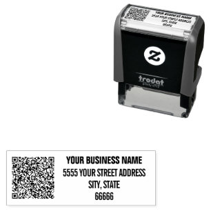 Briefmarke für benutzerdefinierte QR-Code-Info Nam Permastempel